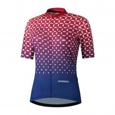 SHIMANO SUMIRE Women's Short-Sleeved Jersey Red/Navy Blue 0