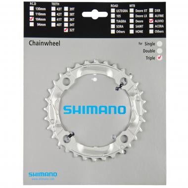 SHIMANO ALIVIO FC-M430 9 Speed Chainring 4 Bolts 104 mm Silver 0