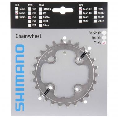 SHIMANO DEORE XT FC-M771 9/10 Speed Chainring 4 Bolt 64 mm Silver 0