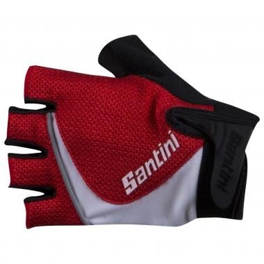 SANTINI STUDIO Short Finger Gloves Red 0