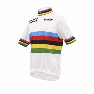 Maglia SANTINI UCI WORLD Bambino Maniche Corte Bianco 0