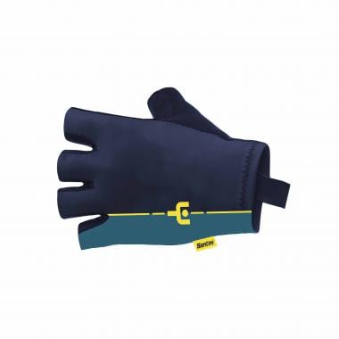 SANTINI LE MAILLOT JAUNE Short Finger Gloves Blue 0