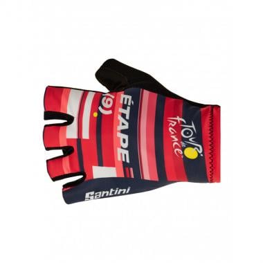 SANTINI AIGLE Short Finger Gloves Navy Blue/Pink 0