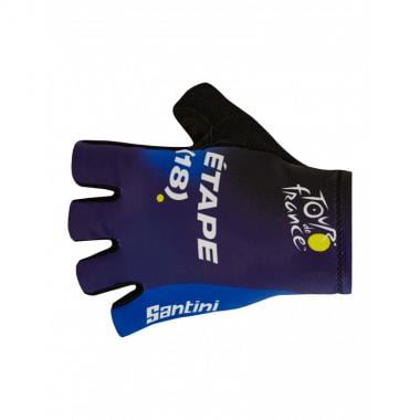 SANTINI LOURDES ETAPE 18 Short Finger Gloves Blue 0