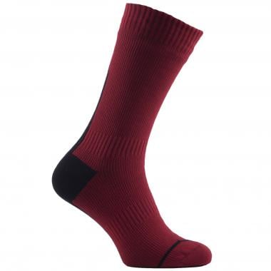 Calcetines SEALSKINZ THIN MID HYDROSTOP Impermeables Rojo/Negro 0