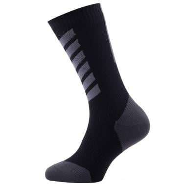 Calcetines SEALSKINZ MID HYDROSTOP Impermeables Negro/Gris 0