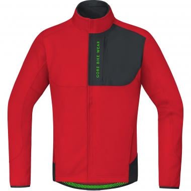 Giacca GORE BIKE WEAR POWER TRAIL WINDSTOPPER SOFT SHELL THERMO Nero/Rosso 0
