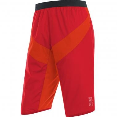 Pantaloni Corti GORE BIKE WEAR POWER TRAIL WINDSTOPPER INSULATED Rosso/Arancione 0