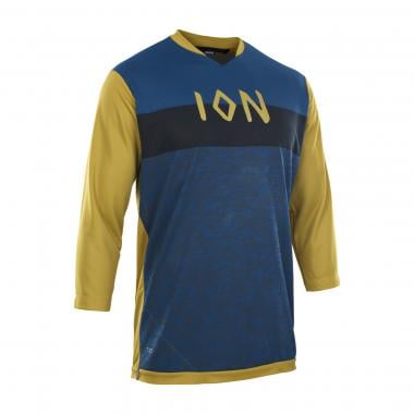 Maillot ION SCRUB AMP Manches 3/4 Bleu/Ocre ION Probikeshop 0