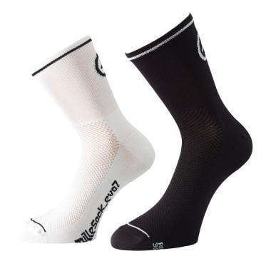 Socken ASSOS MILLE EVO7 2 Paar Schwarz/Weiß 0