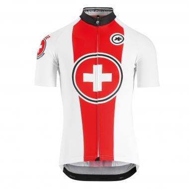 ASSOS SUISSE FED Short-Sleeved Jersey White/Red 0
