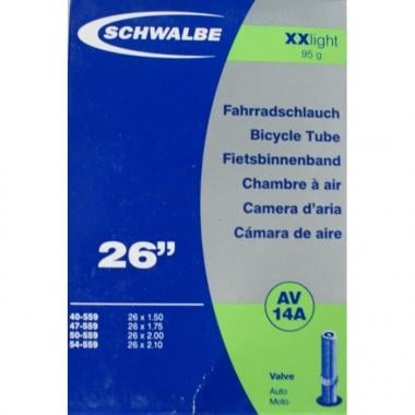 SCHWALBE XX LIGHT AV14 A 26x1.5/2.1 Inner Tube Schrader 40 mm 0
