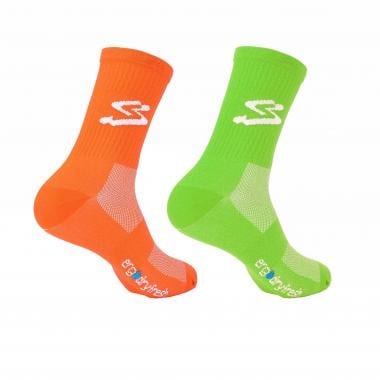 SPIUK TOP TEN LONG 2 Pairs of Socks Orange/Green 0
