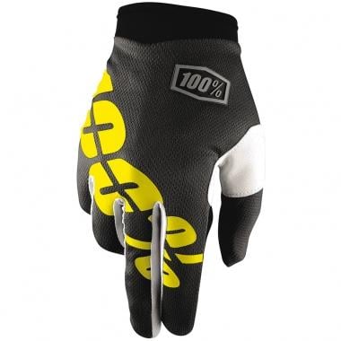 100% ITRACK Kids Gloves Black/Yellow 0