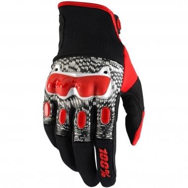 100% DERESTRICTED Gloves Black/Red 0