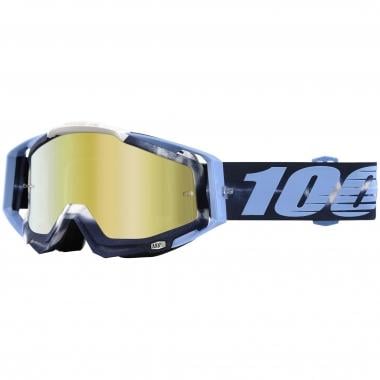 Goggle 100% RACECRAFT TIEDYE Blau Spiegelglas Gold 0