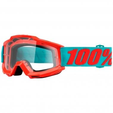 Gafas máscara 100% ACCURI PASSION ORANGE Lente transparente Rojo 0