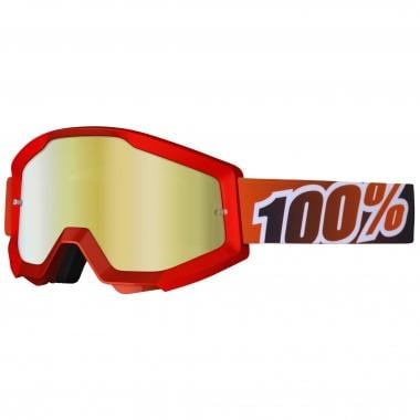 Masque 100% STRATA FIRE RED Écran Miroir Or 100% Probikeshop 0