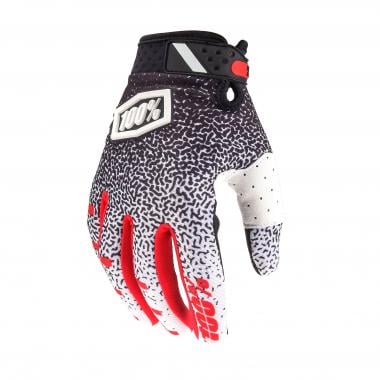 100% RIDEFIT Gloves Black/White 0