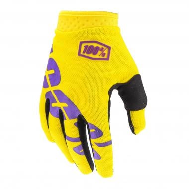 100% ITRACK Gloves Yellow 0