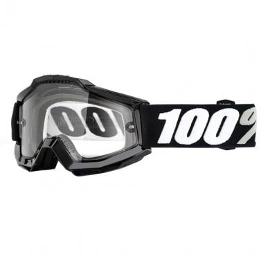 100% ACCURI ENDURO TORNADO Goggles Black Transparent Lens 0