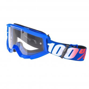 100% STRATA NATION Goggles Blue Transparent Lens 0
