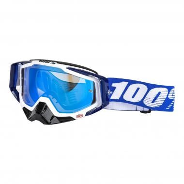 Maschera 100% RACECRAFT COBALT Blu Lente Specchio 0