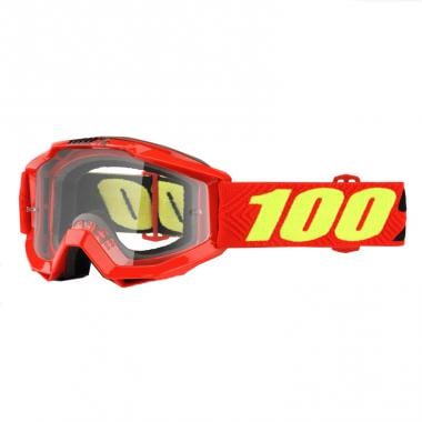 100% ACCURI SAARINEN Kids Goggles Red Transparent Lens 0
