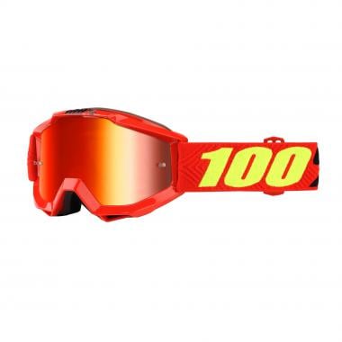 100% ACCURI SAARINEN Kids Goggles Red Mirror Lens 0