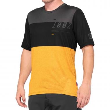 100% AIRMATIC Short-Sleeved Jersey Black/Yellow 0