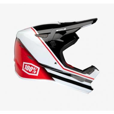 MTB-Helm 100% STATUS DH / BMX Schwarz/Red/Weiß 0