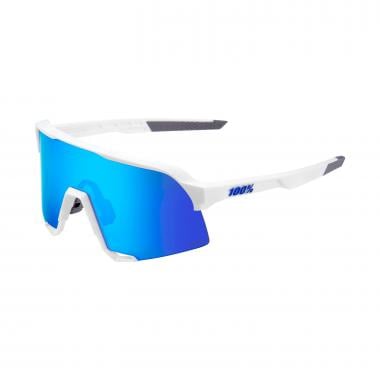100% S3 Sunglasses White HiPER Iridium Blue  0