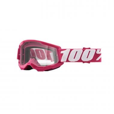 100% STRATA 2 FLETCHER Kids Goggles Pink Transparent Lens  0