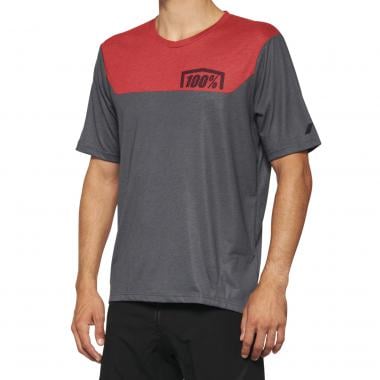 100% AIRMATIC Short-Sleeved Jersey Grey/Red 0
