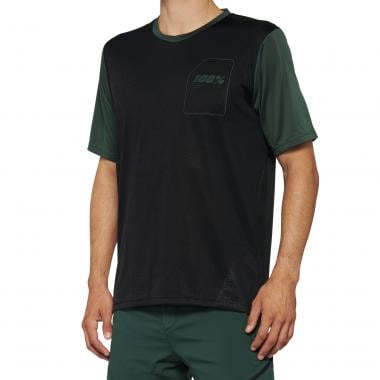 100% RIDECAMP Short-Sleeved Jersey Black/Green 0