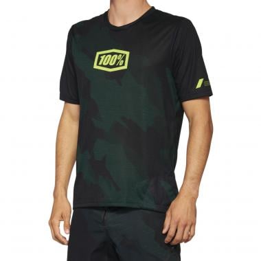 100% AIRMATIC Short-Sleeved Jersey Black/Camo Green - Limited Edition 0