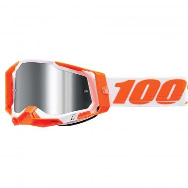 Goggles 100% RACECRAFT 2 ORANGE Weiß Glastönung Iridium 0
