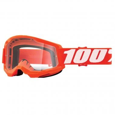 100% STRATA 2 Goggles Orange Transparent Lens 0