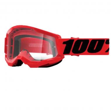 100% STRATA 2 Goggles Red Transparent Lens 2022 0