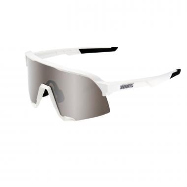100% S3 Sunglasses White HiPER Iridium Silver 0
