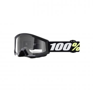 100% STRATA MINI Kids Goggles Black Transparent Lens 2022 0