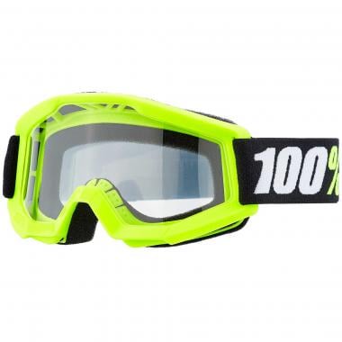 100% STRATA MINI Kids Goggles Yellow Transparent Lens 2022 0