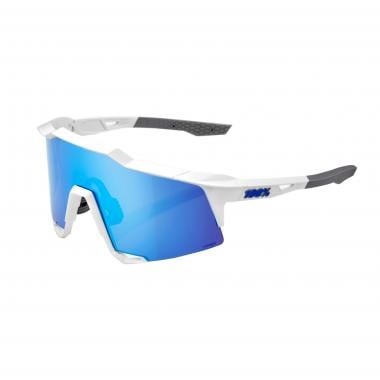 100% SPEEDCRAFT Sunglasses White HiPER Iridium Blue 0