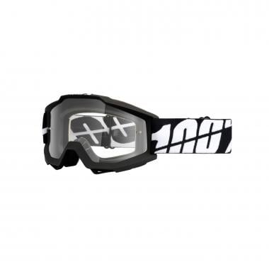 100% ACCURI BLACK TORNADO Goggles Transparent Lens 0