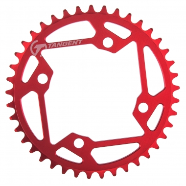 Couronne TANGENT SOLID 4 Trous 104 mm Rouge TANGENT Probikeshop 0