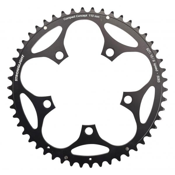 Stronglight Dural 5083 9/10 Speed Chainring110mm BCDBlackAll Sizes 