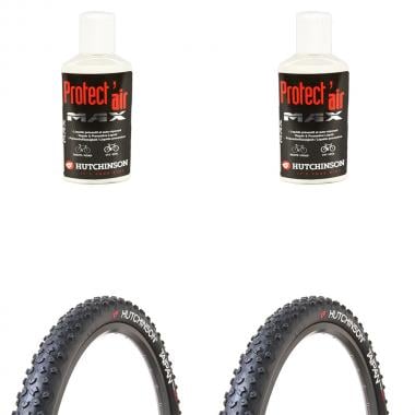 HUTCINSON TAIPAN XC 27.5x2.25 RR XC TR Set of 2 Folding Tyres PV525412 + 2 PROTECT'AIR MAX Anti-Puncture Tyre Sealant 0