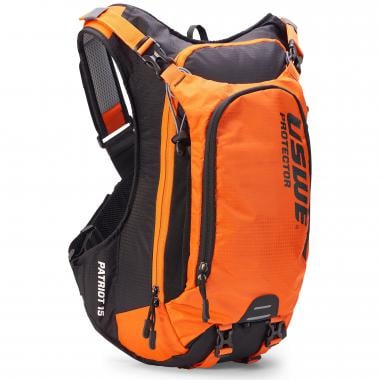 USWE PATRIOT 15 Backpack with Integrated Back Protector Black/Orange 0