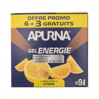 APURNA Pack of 9 Energy Gels (35 g) 0