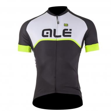 ALE PLUS EXCELL VELOCE Short-Sleeved Jersey White/Black/neon Yellow 0
